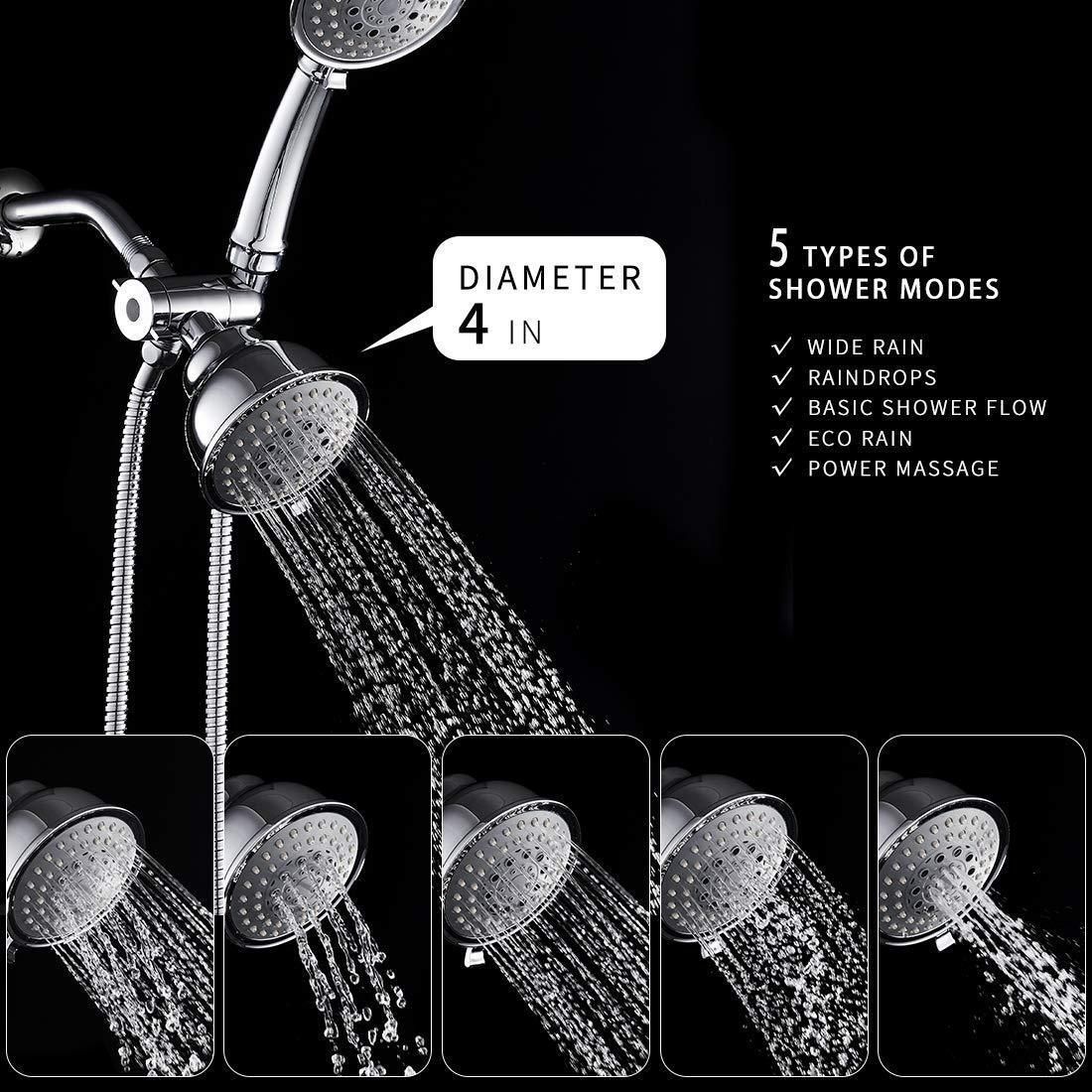 Frendorf | Traditionelle Dual-Duschköpfe Zuhause Metall Runde Form Dual-Dusche