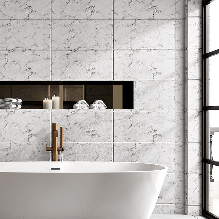 Frendorf | Marmorierte kratzfeste PVC-Fliese Einzeln abziehen und kleben Fliese für Spritzschutzwand