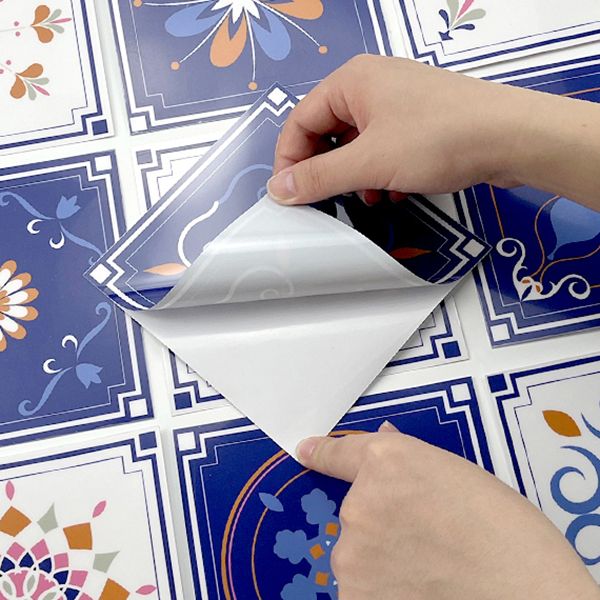 Frendorf | Quadratische Peel & Stick Mosaikfliese PVC Wasserdichte Mosaikfliesen Tapete