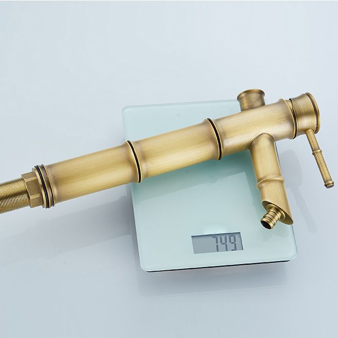 Frendorf | Bauernhaus Vessel Sink Wasserhahn Kupfer 1-Handgriff Niedriger Bogen Vessel Wasserhahn für Badezimmer