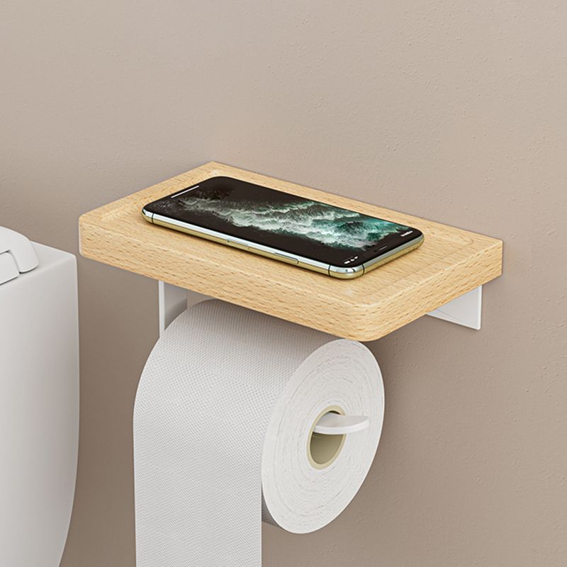 Frendorf | Weißes Metall- und Massivholz-Badezimmer-Zubehör-Hardware-Set