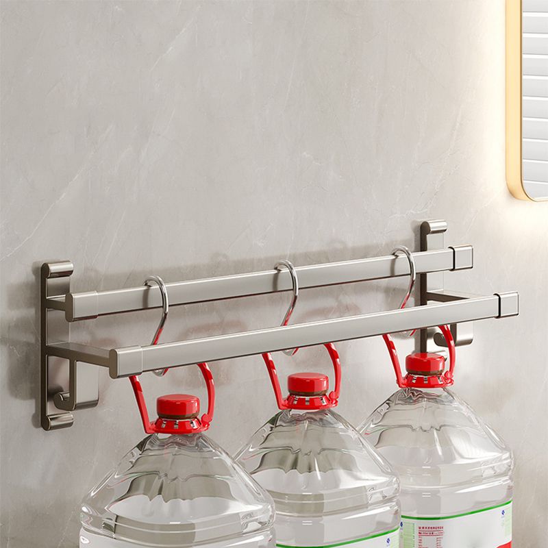 Frendorf | Graues Badezimmer Zubehör Set Zeitgenössischer Stil Aluminium Handtuchstange