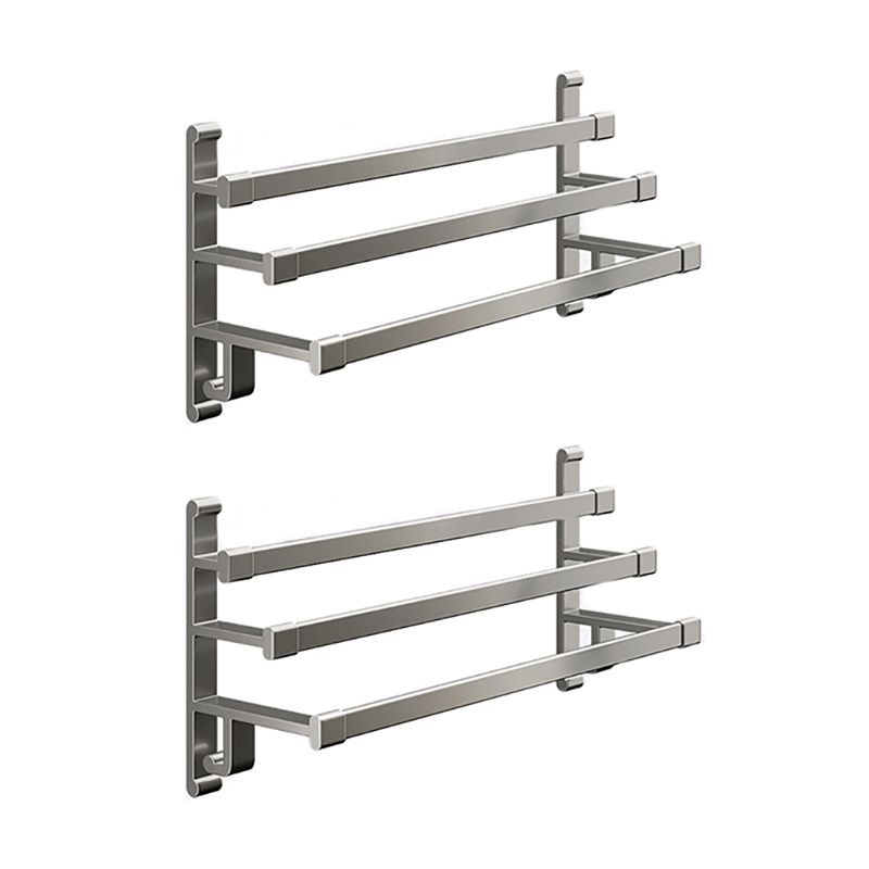 Frendorf | Graues Badezimmer Zubehör Set Zeitgenössischer Stil Aluminium Handtuchstange