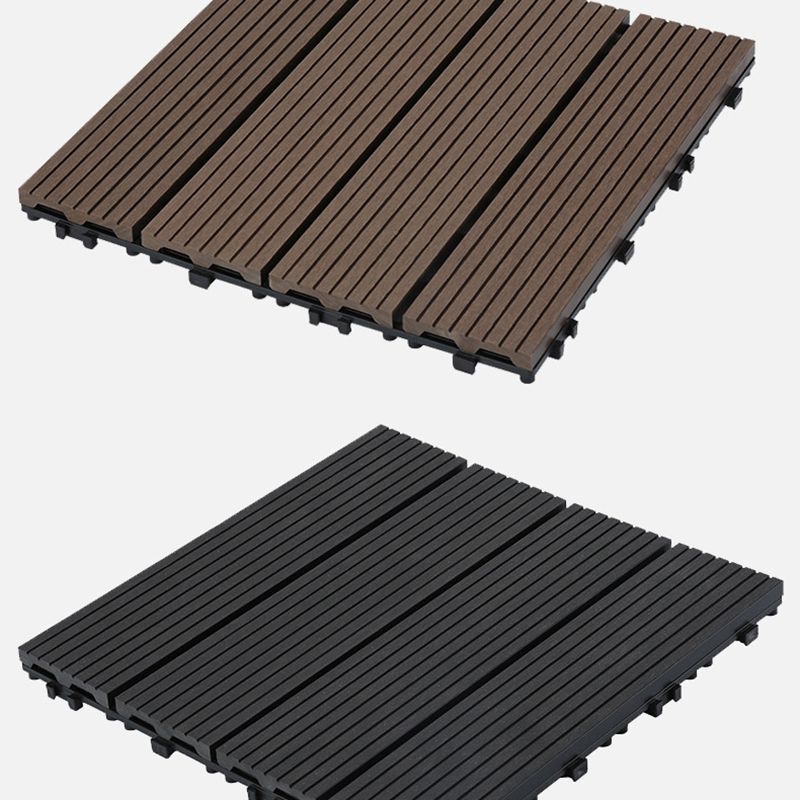 Frendorf | 12" X 12" Deck/Patiobodenfliesen 4-Slat Quadrat für Außenpatiofliesen