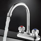 Frendorf | 2-Griff Messing Badezimmerarmatur Modern Hochbogen Zentralkran