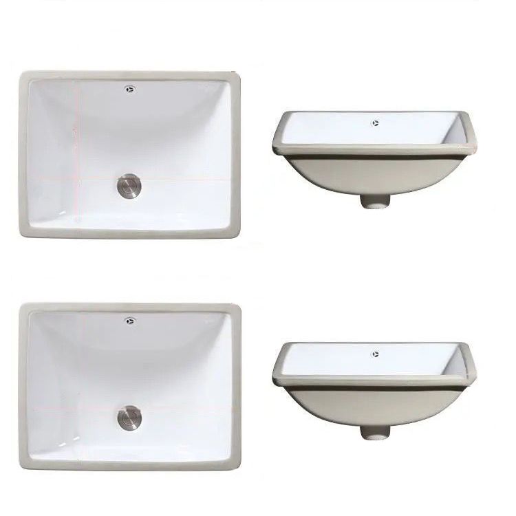 Frendorf | Modernes Unterbau Waschbecken Oval Porzellan mit Pop-Up Abfluss Waschbecken