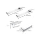 Frendorf | Zeitgenössisches Badezimmerzubehör Hardware-Set in Silber mit Seifenschale