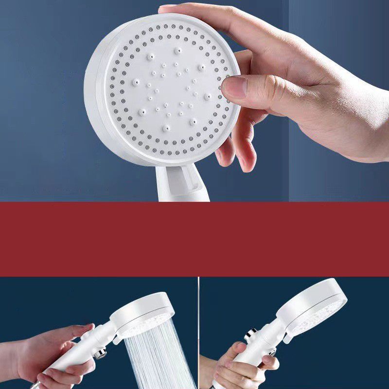 Frendorf | 5 Sprays Duschkopf Rund Wandmontierter Kunststoff Wandanschluss Halter Handheld Duschkopf