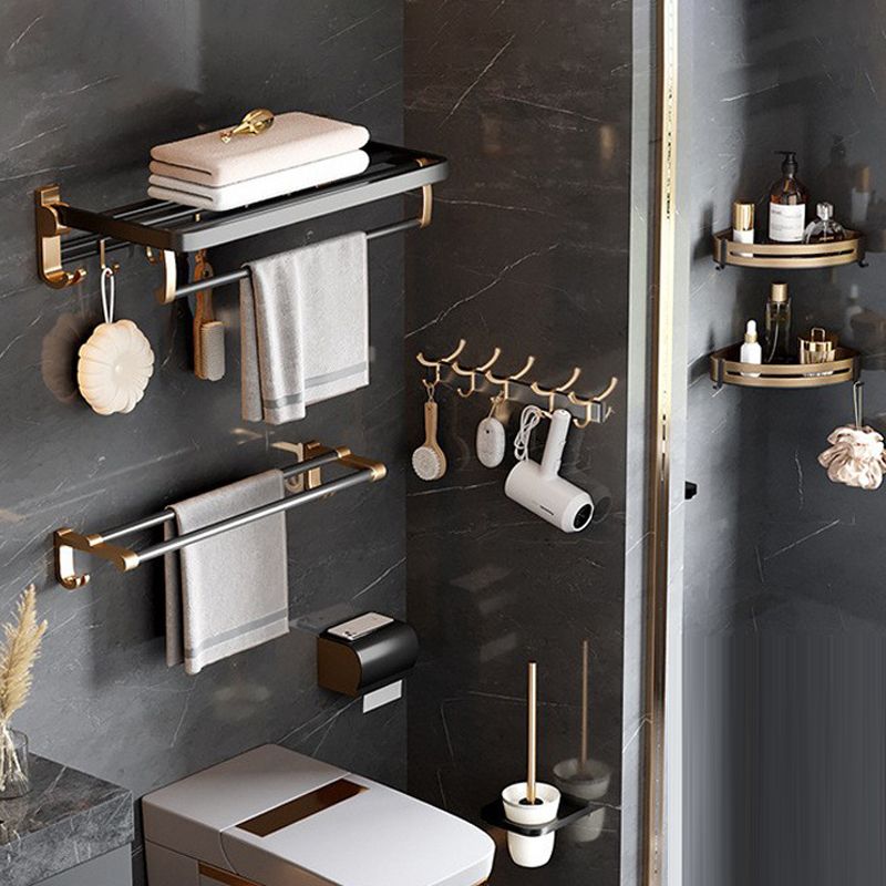 Frendorf | Traditionelles Schwarzes Aluminium Badbeschläge Set Badezimmer Zubehör Kit