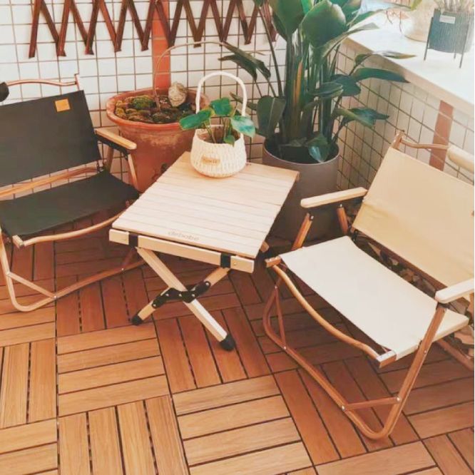 Frendorf | Deck Planke Loose Lay Holzfußbodenfliesen Garten Außenfußboden