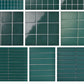 Frendorf | Quadrat Mosaik Peel & Stick Fliese in Grün Wasserbeständige Mosaikfliese