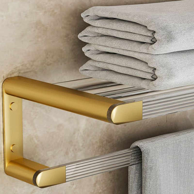 Frendorf | Modernes Badezimmerzubehörset aus Goldmetall und Acryl Badezubehörset
