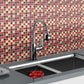 Frendorf | Peel and Stick Mosaikfliese Wasserfeste quadratische Peel and Stick Fliese für die Küche 20-Pack