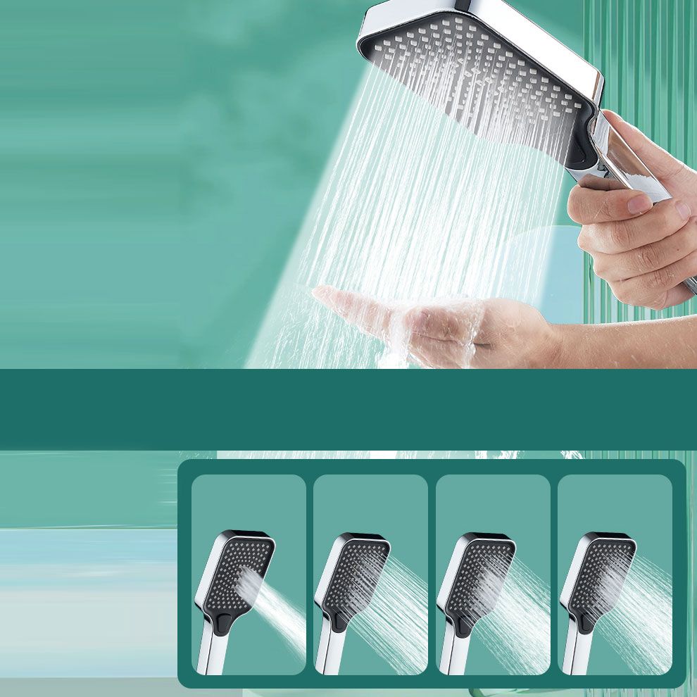 Frendorf | Rechteckiger Druck-Duschkopf 4-Einstellbare Wasserfluss Handdusche