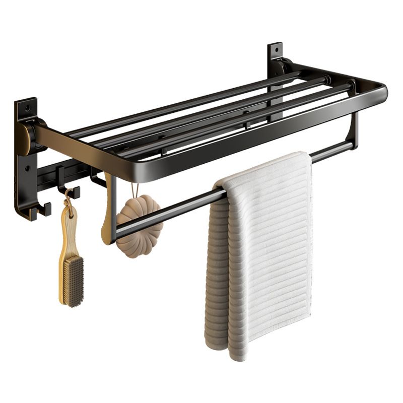 Frendorf | Zeitgenössisches Badzubehör-Set Matte Black Badezimmer-Set mit Bademantelhaken/Handtuchstange