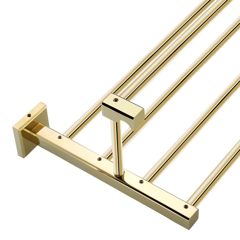 Frendorf | Gold Modernes Badezimmer-Set, Poliertes Gold, 4 Teile, Handtuchhalter, Papierhalter