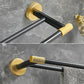 Frendorf | 5-teiliges modernes Badezimmerzubehör Set aus schwarzem Messing Badezimmerhardware