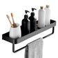 Frendorf | Matt Schwarz Badezimmer Set Modern 1/2 - Stück Rostfreies Badregal