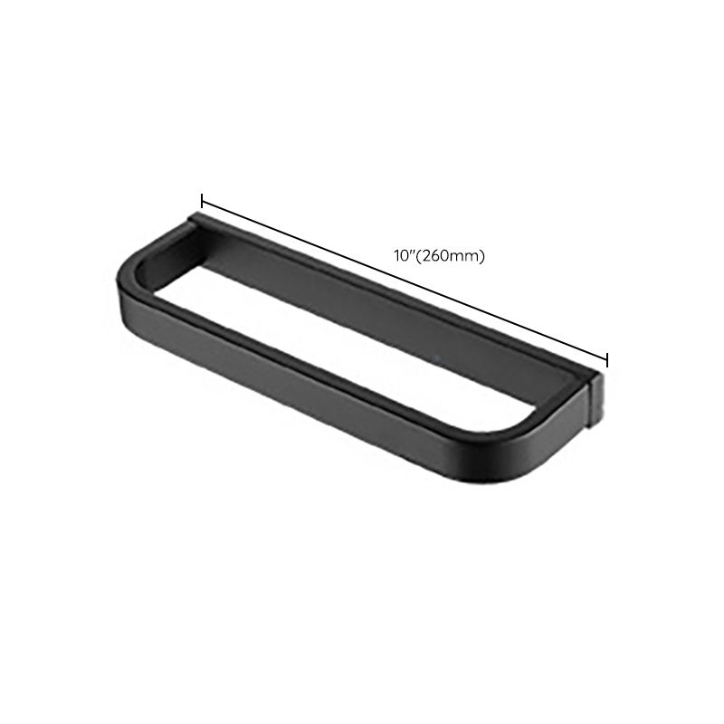 Frendorf | Modern Classic Badzubehörset aus Edelstahl Matt Schwarz Bademantelhaken/Handtuchring Bar