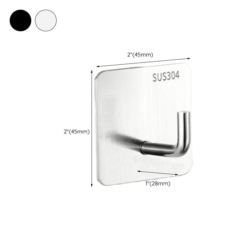 Frendorf | Modernes Badezimmer-Hardware-Set aus Edelstahl Gebürstetes Chrom Handtuchstange/Ring & Bademantel-Haken