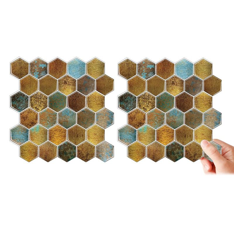 Frendorf | Fliesen-Abziehen & -Kleben Kunststoff Wasserfeste Hexagonale Fliesen-Abziehen & -Kleben für Dusche
