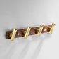 Frendorf | Holz- und Aluminium-Badehardware-Set Goldenes Badezimmerzubehör-Set
