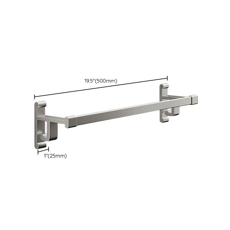 Frendorf | Graues Badezimmer Zubehör Set Zeitgenössischer Stil Aluminium Handtuchstange