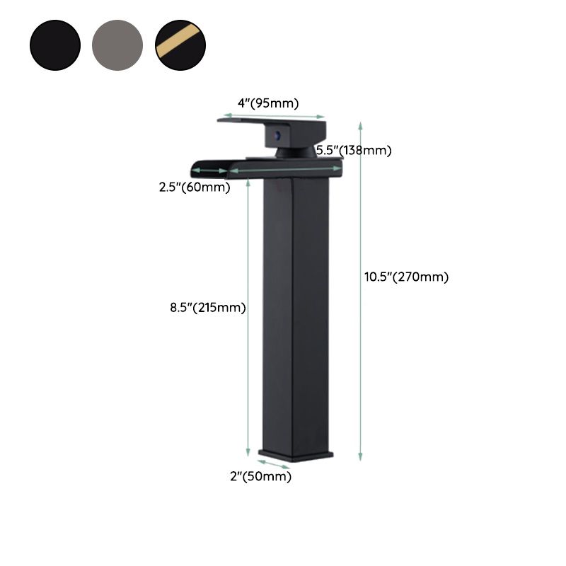 Frendorf | Waschbecken Wasserfall Auslauf Einhandarmatur mit LED Licht