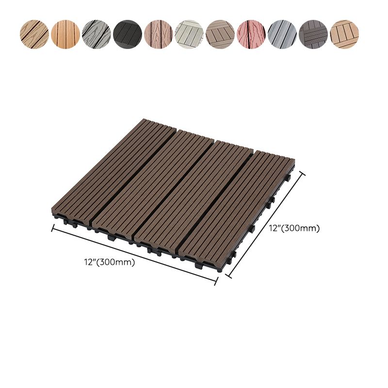 Frendorf | 12" X 12" Deck/Patiobodenfliesen 4-Slat Quadrat für Außenpatiofliesen