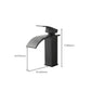 Frendorf | Moderner Wasserfallauslauf Waschbeckenarmatur mit LED Messing Waschbeckenarmatur