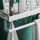 Frendorf | 2-teiliges modernes Badezimmer-Accessoire-Set Weiß rechteckiges Badregal