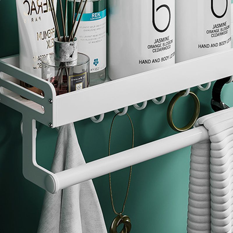 Frendorf | 2-teiliges modernes Badezimmer-Accessoire-Set Weiß rechteckiges Badregal
