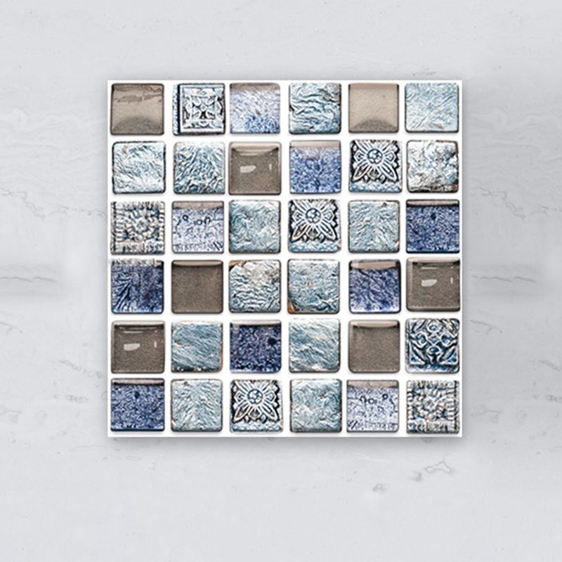 Frendorf | Kunststoff Selbstklebende Fliesen Mosaikfliesen Raster Quadrat Wasserdicht Selbstklebende Fliese 10er-Pack
