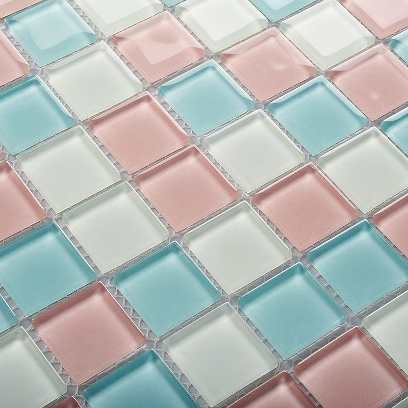 Frendorf | 12" x 12" Peel & Stick Glas Quadrat Gitter Mosaik Peel and Stick Fliese 10-Pack
