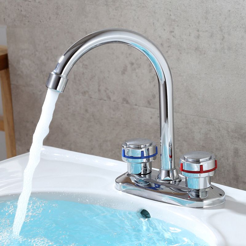 Frendorf | 1oder2-Griff Gebürstetes Nickel Weitverbreiteter Wasserhahn 2 Loch Center Set Waschbecken Wasserhahn