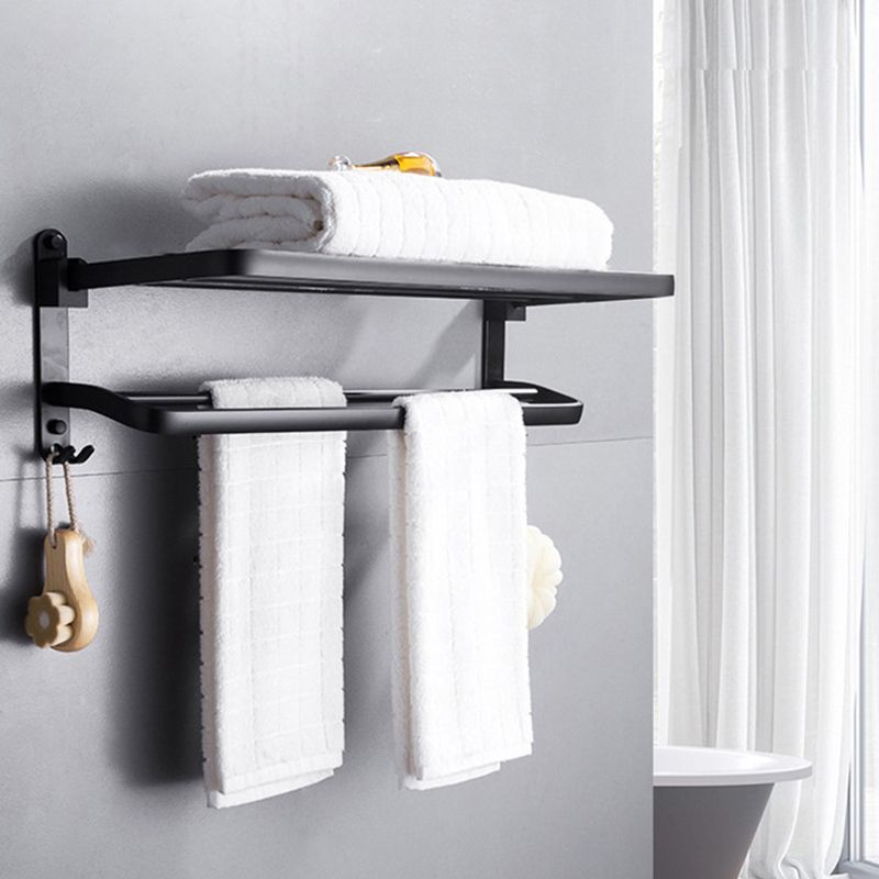 Frendorf | Zeitgenössisches 8-teiliges Badezimmer-Zubehörset Mattschwarz Badregal/Papierhalter/Handtuchhaken