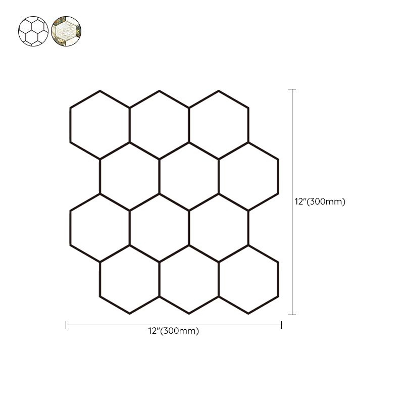 Frendorf | Peel and Stick Fliesen Hexagonale Kunststoff Wasserdichte Peel & Stick Fliese für Dusche 2-Pack