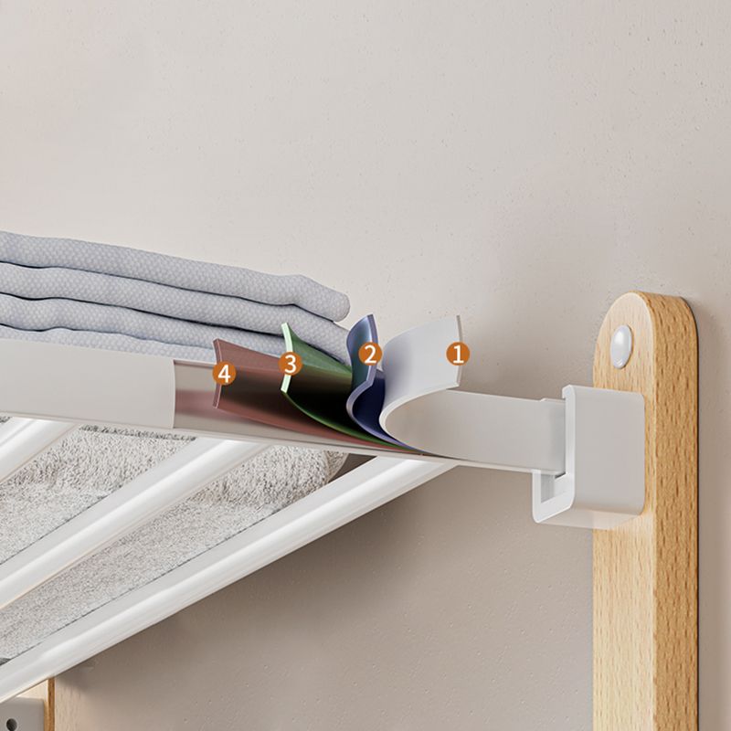 Frendorf | Weißes Metall- und Massivholz-Badezimmer-Zubehör-Hardware-Set