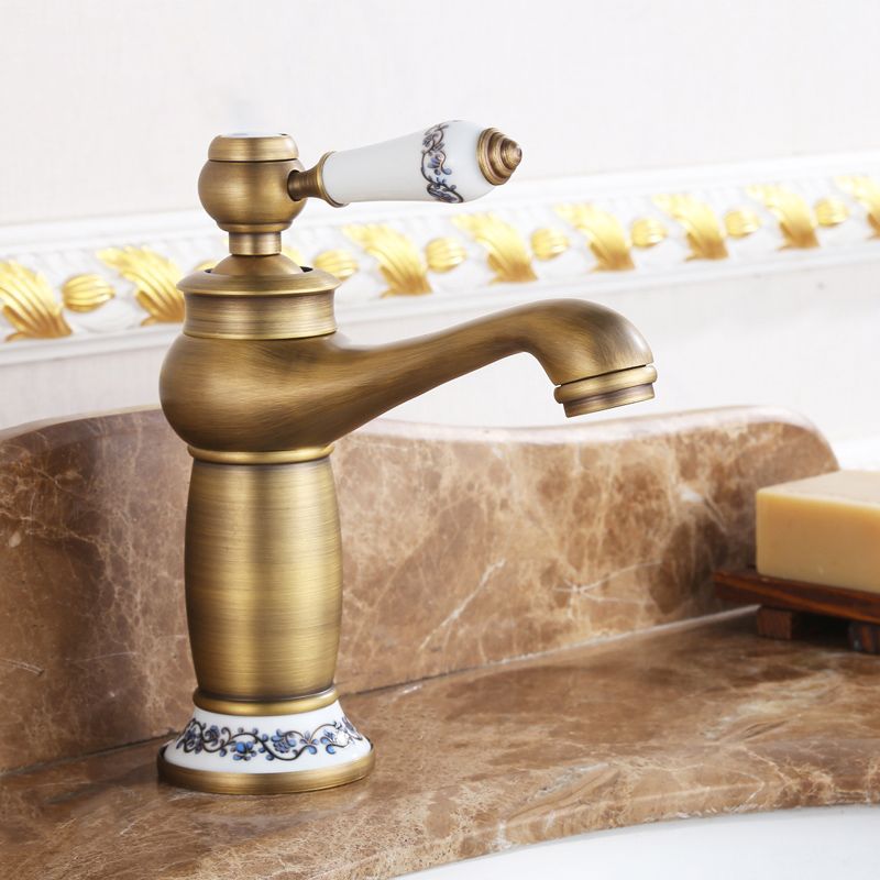 Frendorf | Landhaus Breiter Wasserhahn Waschbeckenarmatur mit Hebelgriff