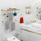 Frendorf | Gold Modernes Badezimmer-Set, Poliertes Gold, 4 Teile, Handtuchhalter, Papierhalter