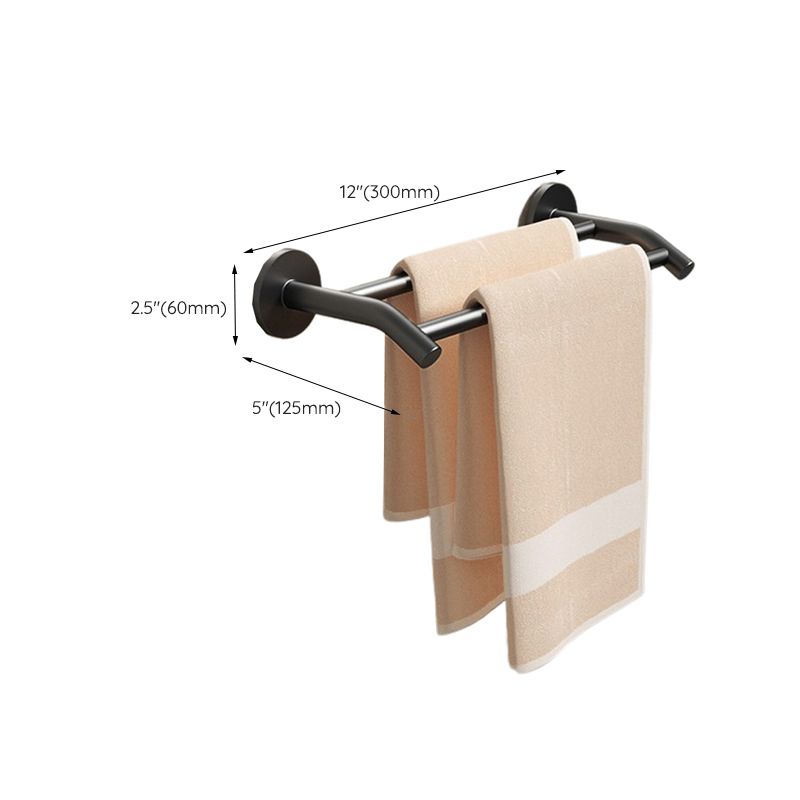 Frendorf | Aluminium Badezimmer Hardware Set Schwarzes Badezimmerzubehör Kit Handtuchhalter