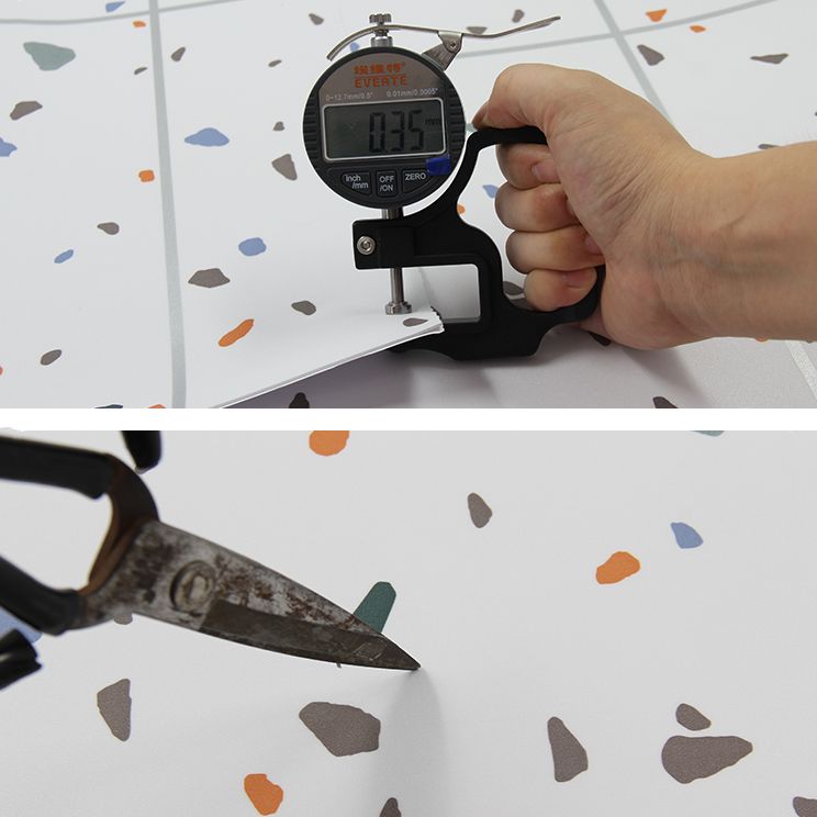 Frendorf | Modernes PVC-Boden Geometrisches Muster Peel and Stick Vinyl-Planke Boden