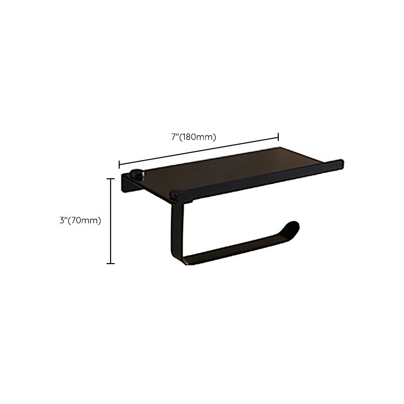 Frendorf | Zeitgemäßes Badezimmerzubehör-Set Schwarze Oberfläche Bademantelhaken/Handtuchring Bar