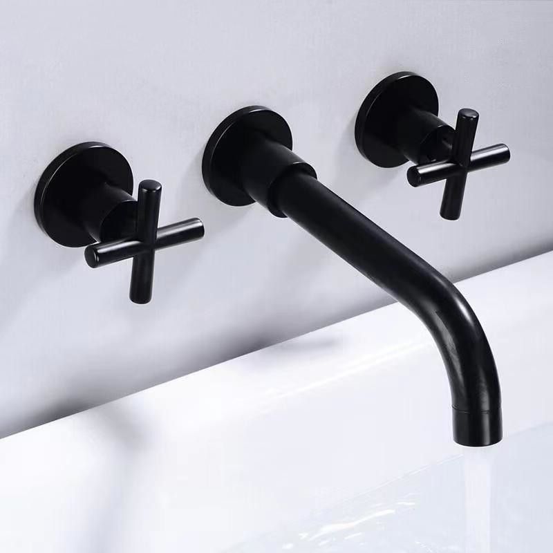 Frendorf | Moderner 1- oder 2-Hand Badezimmer Waschbecken Wasserhahn Rund Wandmontierter Badezimmer Wasserhahn.