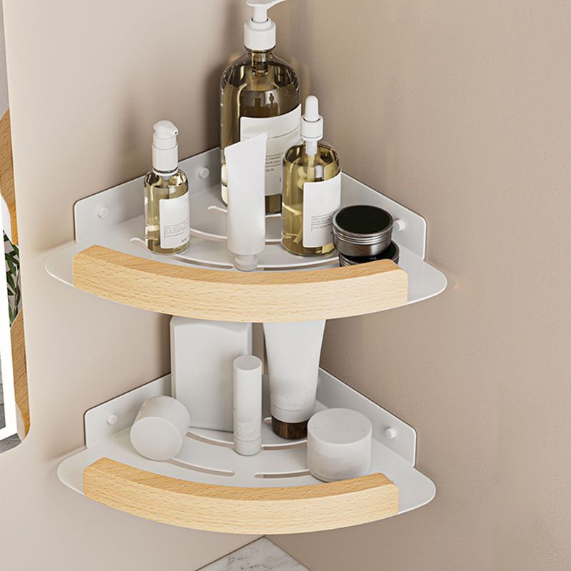 Frendorf | Weißes Metall- und Massivholz-Badezimmer-Zubehör-Hardware-Set