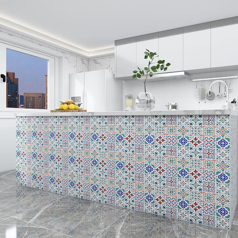 Frendorf | Quadratischer Druck Kunststoff Peel & Stick Fliese Feldfliese für Rückwandwand