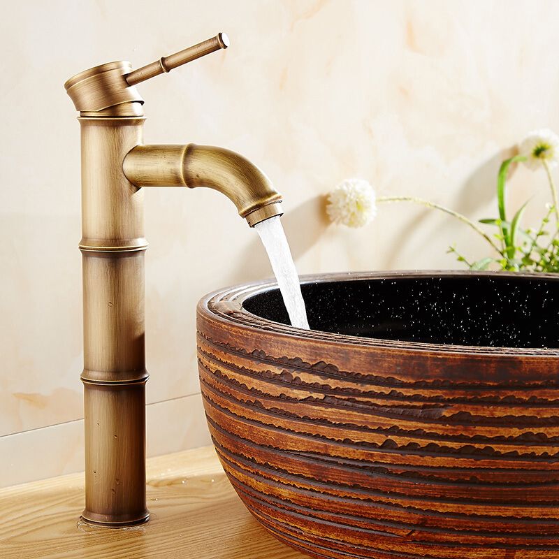Frendorf | Landhaus Gefäß Wasserhahn Messing Hebelgriffe Wasserfall Auslauf Waschbecken Wasserhahn