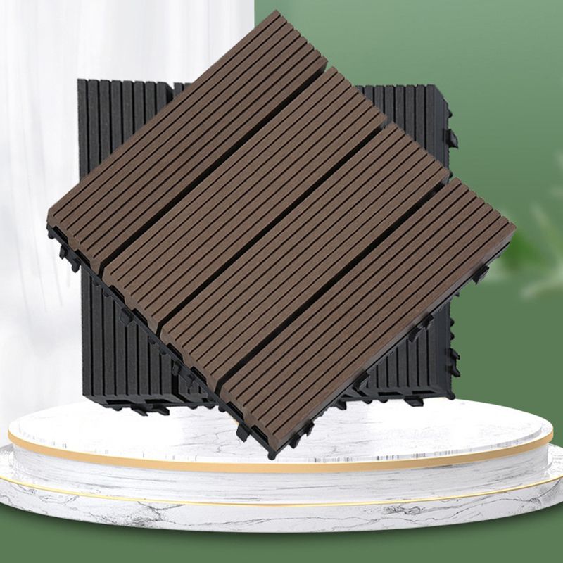 Frendorf | 12" X 12" Deck/Patiobodenfliesen 4-Slat Quadrat für Außenpatiofliesen