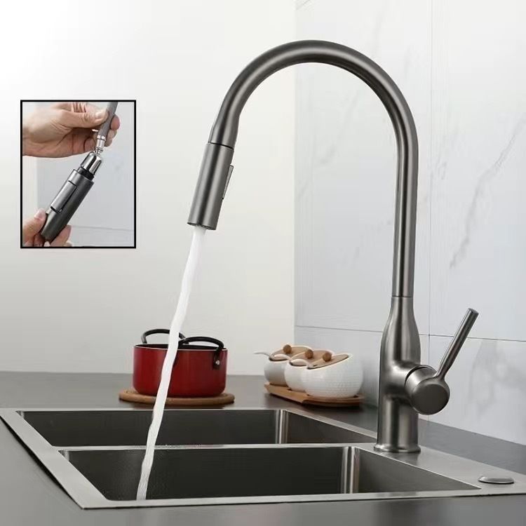 Frendorf | Moderner Pull-down Wasserfüller Einhand Hochbogen Küchenspülenarmatur