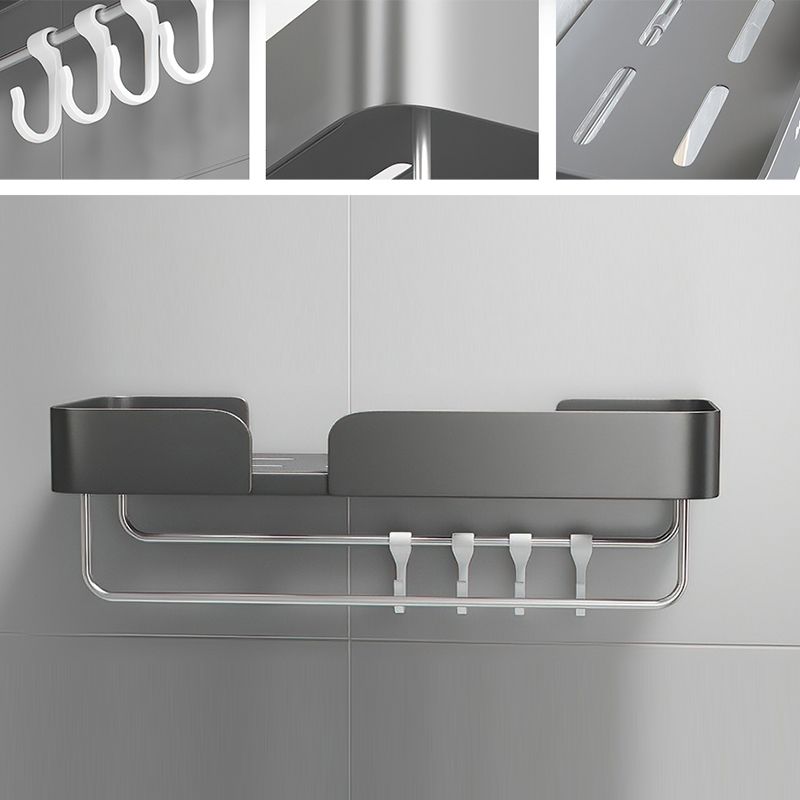Frendorf | 3-teiliges modernes Badezimmer-Hardware-Set Aluminium Badregal in Grau